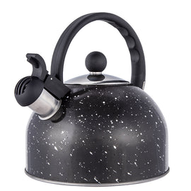 Altom Design Daily Fluitketel 2,5 L – RVS – Zwart/Antraciet Marmer Look – Inductie & Alle Warmtebronnen
