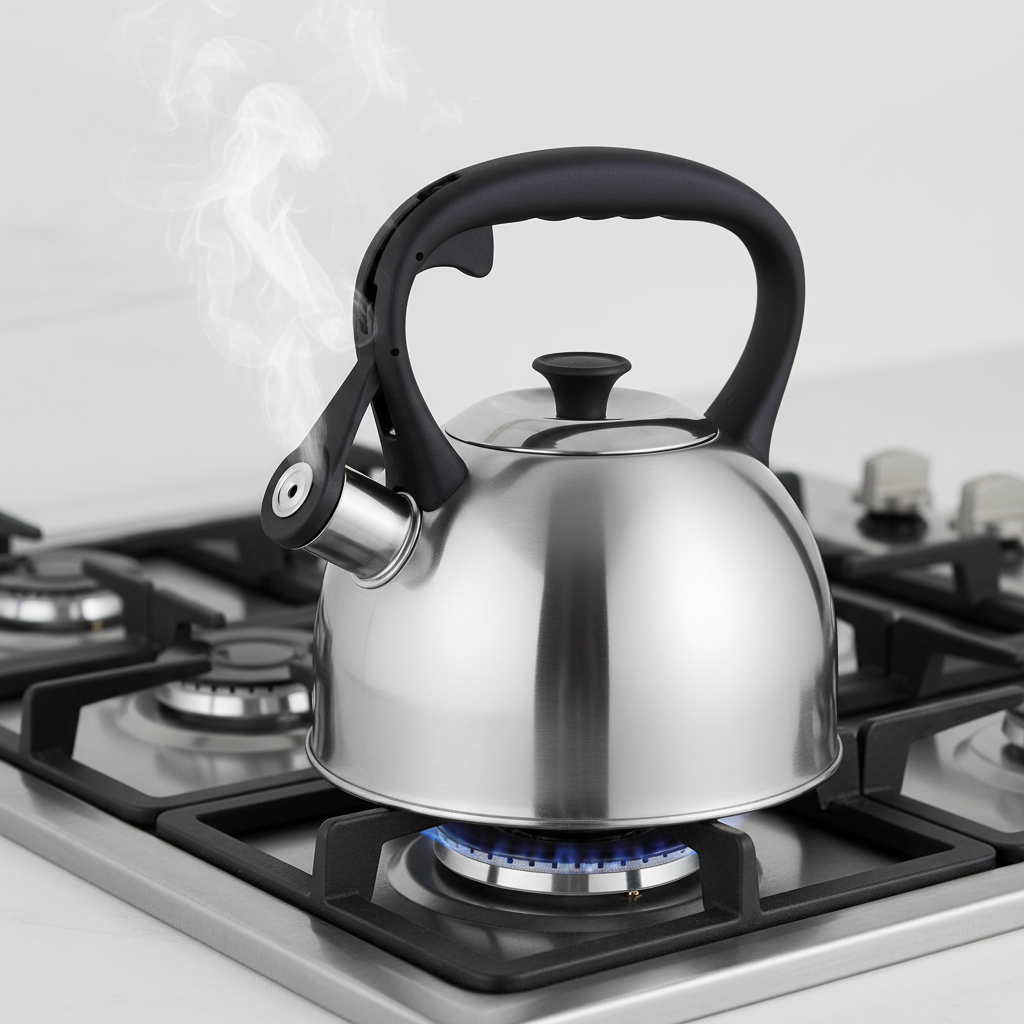 Florina Onda Fluitketel 2,1 L – RVS Zilver – Inductie & Alle Warmtebronnen