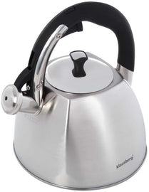 Klausberg KB-7409 Fluitketel 2,2 L – RVS Zilver – Inductie & Alle Warmtebronnen