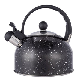 Altom Design Daily Fluitketel 2,5 L – RVS – Zwart/Antraciet Marmer Look – Inductie & Alle Warmtebronnen