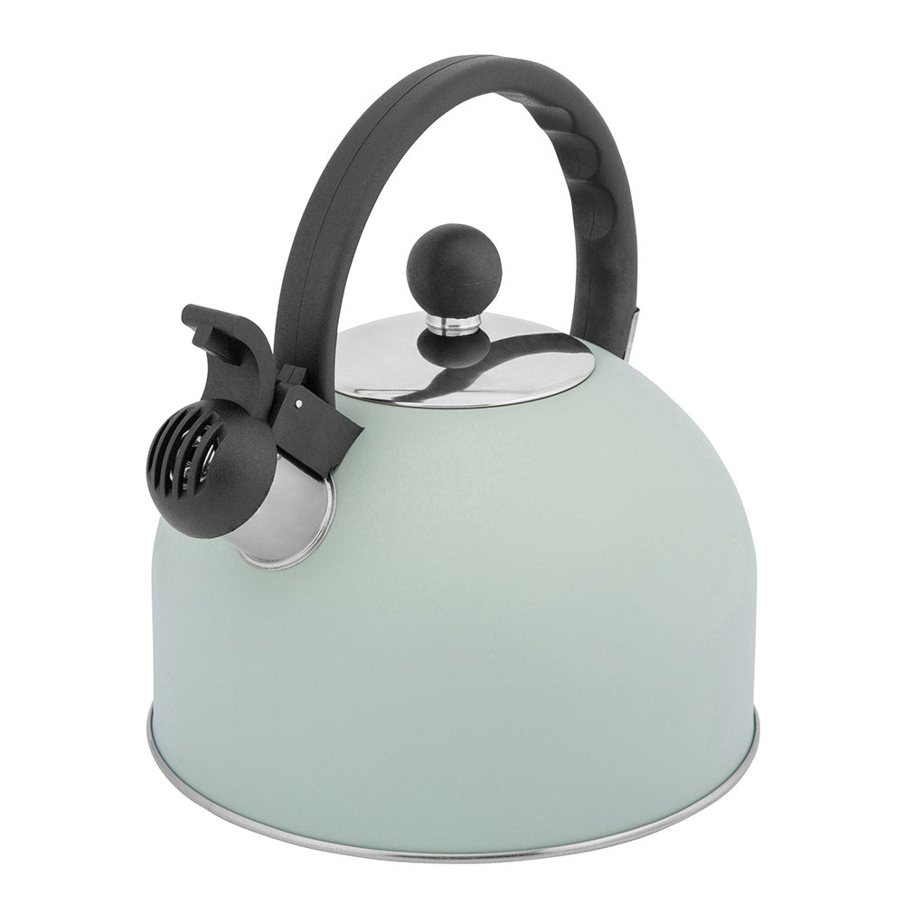 Altom Design Fluitketel RVS 2.5L – Glans Mint Groen – Voor Inductie – Met Fluitje & Koel Handvat – Alle Warmtebronnen