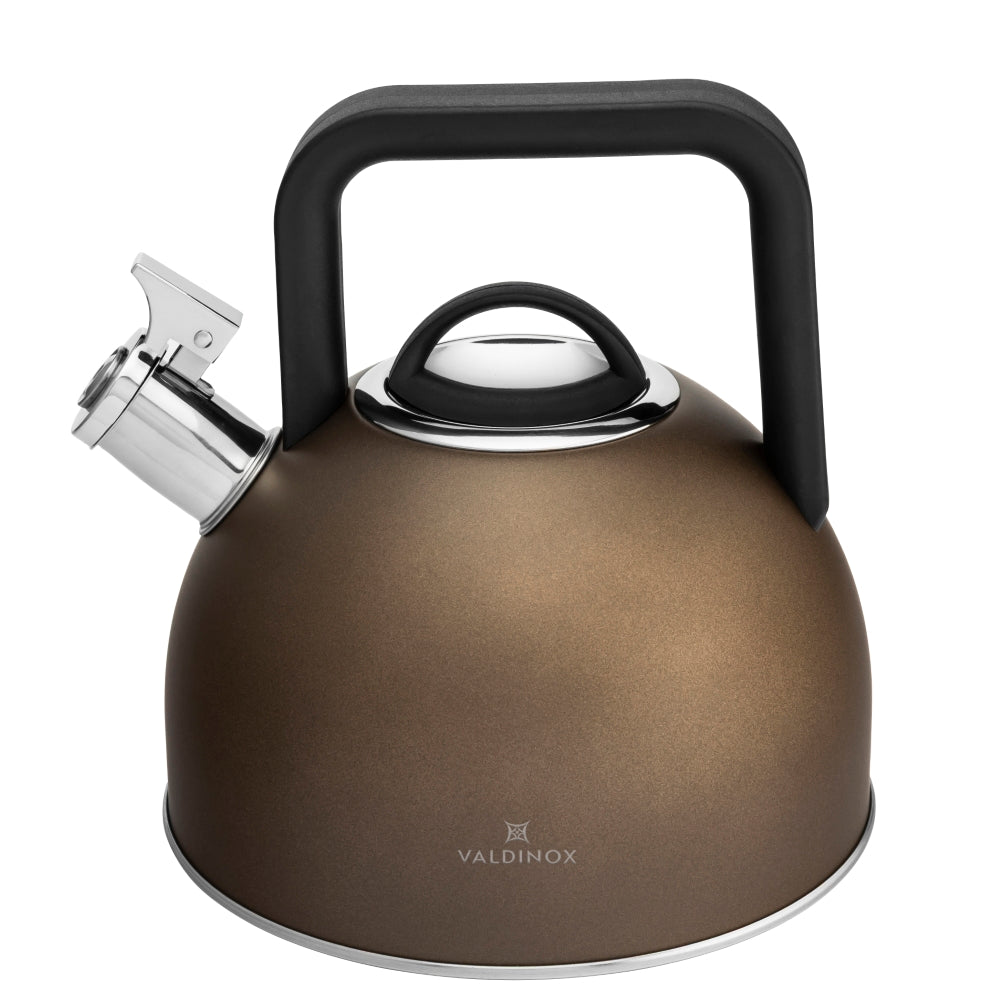 Valdinox Aurum Fluitketel 2,5L – RVS Inductie Fluitketel – Design voor Elke Keuken – Goudbruin