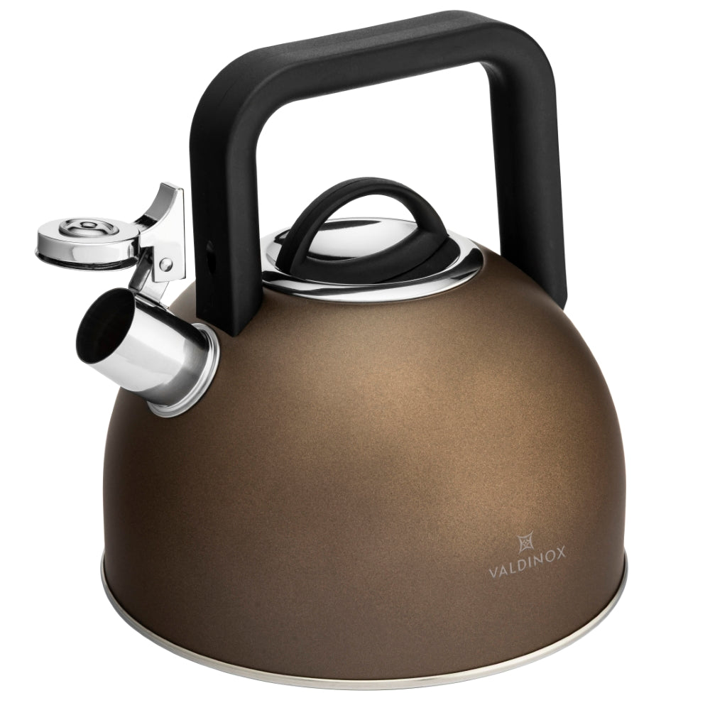 Valdinox Aurum Fluitketel 2,5L – RVS Inductie Fluitketel – Design voor Elke Keuken – Goudbruin