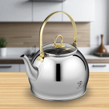 Afbeelding in Gallery-weergave laden, Meyerhoff RVS waterketel 2 liter MH-4327C  – Voor inductie en gas – Zonder fluit – Opklapbaar handvat – Zilver design