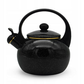 Meyerhoff Black Sky fluitketel 2,2L – Emaille inductie fluitketel – Klassiek design – Zwart