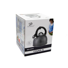 Afbeelding in Gallery-weergave laden, Meyerhoff fluitketel 3L – RVS inductie fluitketel – Zwart – Modern en elegant design