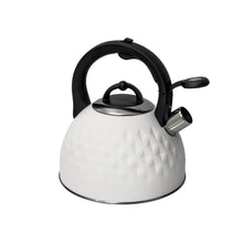 Afbeelding in Gallery-weergave laden, Meyerhoff RVS fluitketel 2,5 liter MH-105 – Inductie fluitketel – Wit – 3D reliëf design