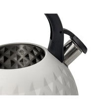 Afbeelding in Gallery-weergave laden, Meyerhoff RVS fluitketel 2,5 liter MH-105 – Inductie fluitketel – Wit – 3D reliëf design