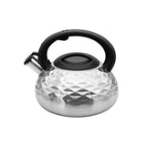 Meyerhoff RVS fluitketel 3 liter MH-4132 – Inductie fluitketel – Zilvergrijs met 3D-patroon – Modern klassiek design