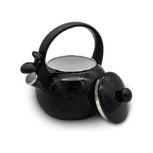 Afbeelding in Gallery-weergave laden, Meyerhoff Fluitketel 2,2L – Zwart Emaille – Inductie Fluitketel – Met Fluitje – Voor Alle Warmtebronnen – Theepot Look