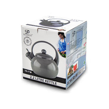 Afbeelding in Gallery-weergave laden, Meyerhoff Fluitketel 2,2L – Zwart Emaille – Inductie Fluitketel – Met Fluitje – Voor Alle Warmtebronnen – Theepot Look