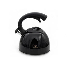 Afbeelding in Gallery-weergave laden, Meyerhoff RVS fluitketel 2,5 liter MH-4014 – Inductie fluitketel – Zwart – Met fluit – Hittebestendige handgreep – Voor gas en inductie