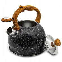 Afbeelding in Gallery-weergave laden, Meyerhoff MH-4048B Fluitketel 1,8 Liter – RVS – Zwart Marmer – Inductie &amp; Gas – Met Fluit