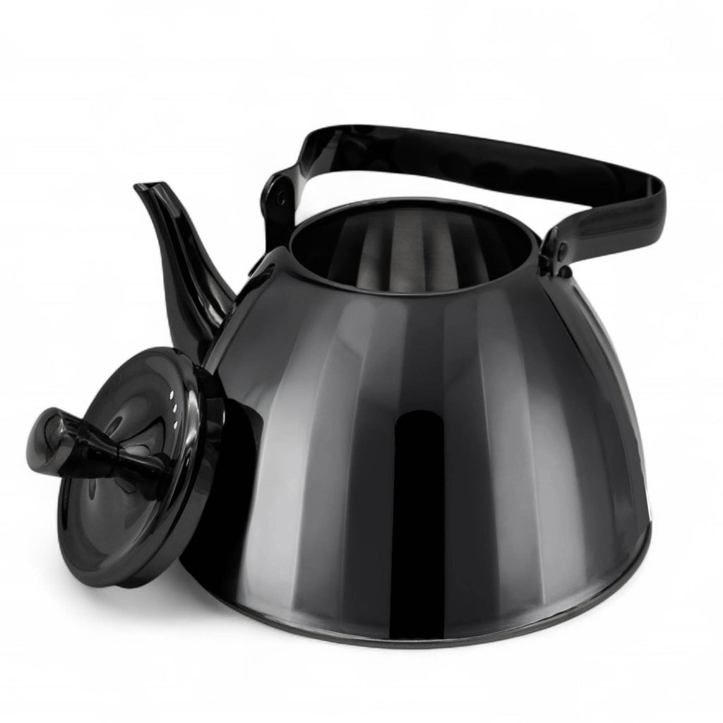 Meyerhoff RVS waterketel 3 liter MH-4528A – Inductie waterkoker – Glanzend zwart – Opklapbaar handvat – Zonder fluit