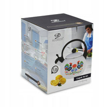 Afbeelding in Gallery-weergave laden, Meyerhoff White Folk fluitketel 2,2L – Emaille inductie fluitketel – Traditioneel folk design met kip – Wit