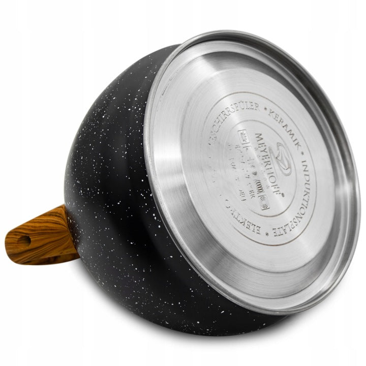 Meyerhoff MH-4048B Fluitketel 1,8 Liter – RVS – Zwart Marmer – Inductie & Gas – Met Fluit