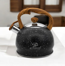 Afbeelding in Gallery-weergave laden, Meyerhoff MH-4048B Fluitketel 1,8 Liter – RVS – Zwart Marmer – Inductie &amp; Gas – Met Fluit