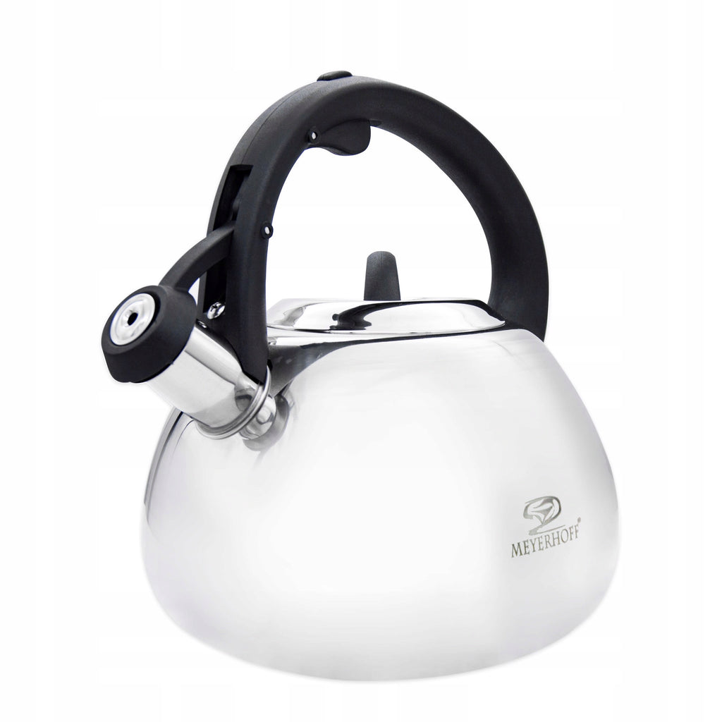 Meyerhoff fluitketel 3L MH-4149C – RVS inductie fluitketel – Zilverkleurig – Traditioneel design