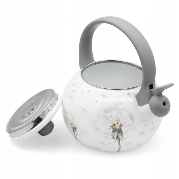 Meyerhoff Fluitketel 2,2 Liter – Emaille Waterketel Inductie – Paardenbloem