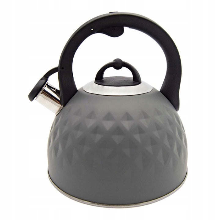 Meyerhoff Fluitketel 2,5 Liter RVS Mat Grijs 3D – Inductie & Gas – Waterkoker met Fluitfunctie MH-30298