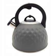 Afbeelding in Gallery-weergave laden, Meyerhoff Fluitketel 2,5 Liter RVS Mat Grijs 3D – Inductie &amp; Gas – Waterkoker met Fluitfunctie MH-30298