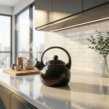 Afbeelding in Gallery-weergave laden, Meyerhoff Black Sky fluitketel 2,2L – Emaille inductie fluitketel – Klassiek design – Zwart