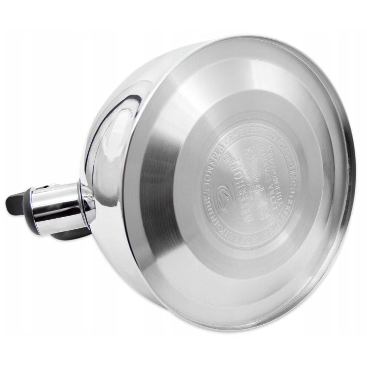 Meyerhoff Fluitketel 1,5 Liter – RVS Waterketel met Fluitje – Inductie – Zilver
