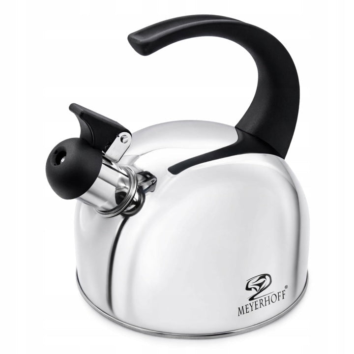 Meyerhoff Fluitketel 1,5 Liter – RVS Waterketel met Fluitje – Inductie – Zilver