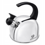 Meyerhoff Fluitketel 1,5 Liter – RVS Waterketel met Fluitje – Inductie – Zilver