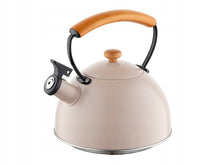 Afbeelding in Gallery-weergave laden, Florina Natura Line Fluitketel 2,3 L - Mat Beige - RVS Theeketel - Geschikt voor Inductie &amp; Alle Warmtebronnen