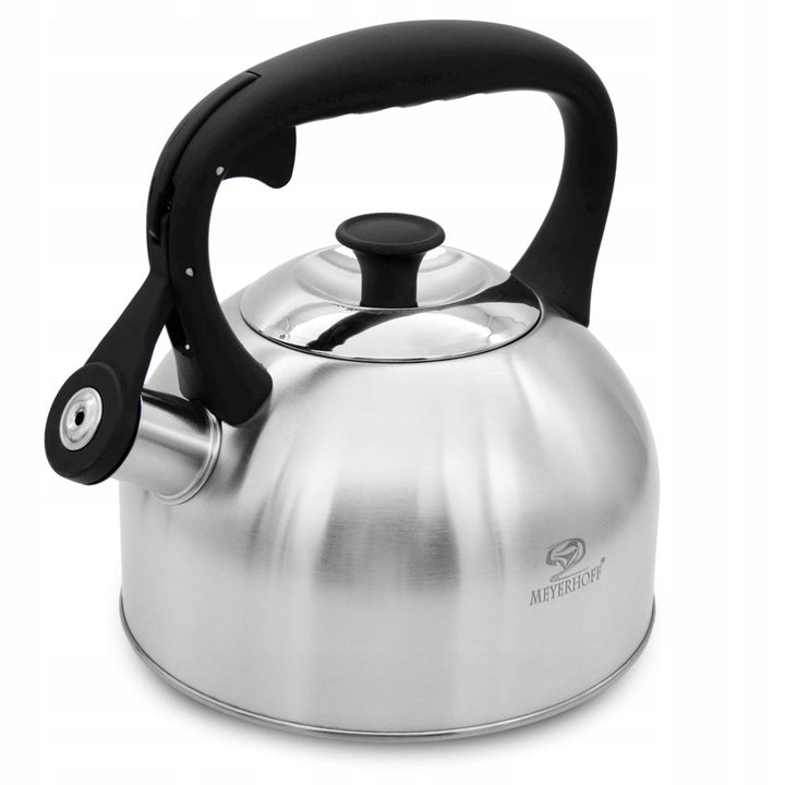 Meyerhoff RVS fluitketel 2,5 liter MH-4156D – Inductie fluitketel voor gas en inductie – Zilverkleurig – Tijdloos en elegant design