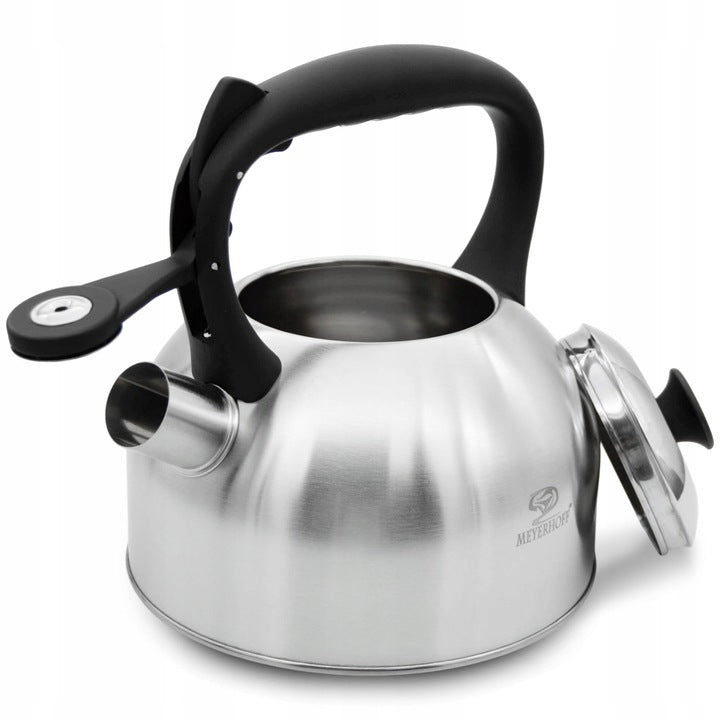 Meyerhoff RVS fluitketel 2,5 liter MH-4156D – Inductie fluitketel voor gas en inductie – Zilverkleurig – Tijdloos en elegant design