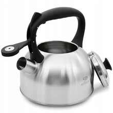 Afbeelding in Gallery-weergave laden, Meyerhoff RVS fluitketel 2,5 liter MH-4156D – Inductie fluitketel voor gas en inductie – Zilverkleurig – Tijdloos en elegant design