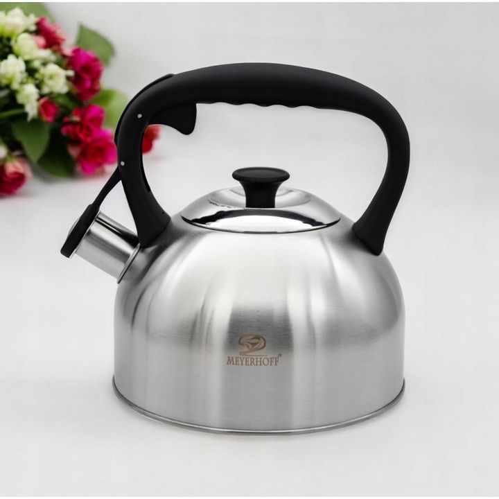 Meyerhoff RVS fluitketel 2,5 liter MH-4156D – Inductie fluitketel voor gas en inductie – Zilverkleurig – Tijdloos en elegant design