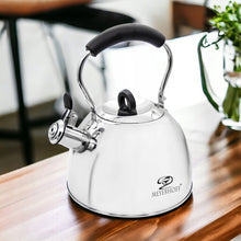Afbeelding in Gallery-weergave laden, Meyerhoff RVS fluitketel 3 liter MH-4376 – Inductie fluitketel met inklapbaar handvat – Mat zilver – Traditioneel design