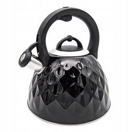 Meyerhoff Fluitketel 3 Liter – RVS – Zwart Glanzend koudblijvende Handgreep – Inductie & Gas – Met Fluitfunctie MH-29794