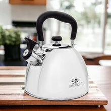 Afbeelding in Gallery-weergave laden, Meyerhoff RVS fluitketel 2,5 liter MH-4061A – Inductie fluitketel – Mat zilver – Opklapbaar handvat – Met fluit – Voor gas en inductie