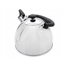 Afbeelding in Gallery-weergave laden, Meyerhoff RVS fluitketel 2,5 liter MH-4061A – Inductie fluitketel – Mat zilver – Opklapbaar handvat – Met fluit – Voor gas en inductie