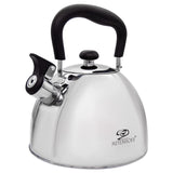 Meyerhoff RVS fluitketel 2,5 liter MH-4061A – Inductie fluitketel – Mat zilver – Opklapbaar handvat – Met fluit – Voor gas en inductie