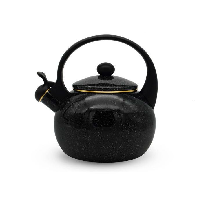 Meyerhoff Black Sky fluitketel 2,2L – Emaille inductie fluitketel – Klassiek design – Zwart