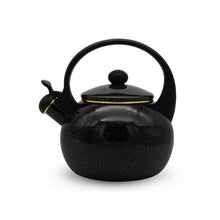 Afbeelding in Gallery-weergave laden, Meyerhoff Black Sky fluitketel 2,2L – Emaille inductie fluitketel – Klassiek design – Zwart