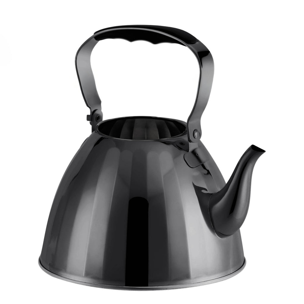 Meyerhoff RVS waterketel 3 liter MH-4528A – Inductie waterkoker – Glanzend zwart – Opklapbaar handvat – Zonder fluit