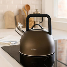 Valdinox Aurum Fluitketel 2,5L – RVS Inductie Fluitketel – Design voor Elke Keuken – Goudbruin