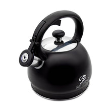 Afbeelding in Gallery-weergave laden, Meyerhoff RVS fluitketel 1,8 liter MH-4046E – Inductie fluitketel – Matzwart – Compact modern design