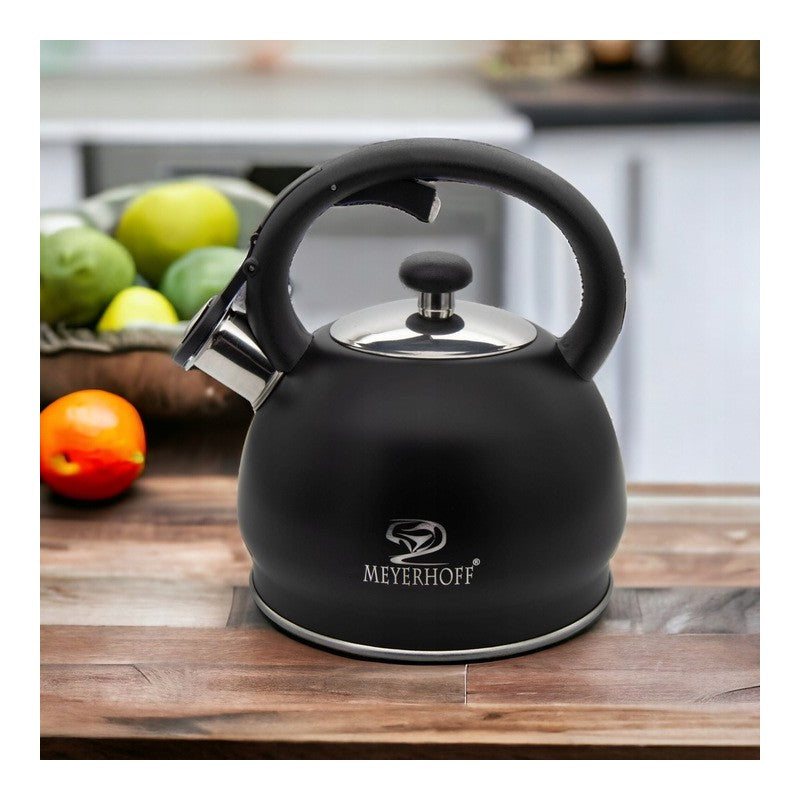 Meyerhoff RVS fluitketel 1,8 liter MH-4046E – Inductie fluitketel – Matzwart – Compact modern design