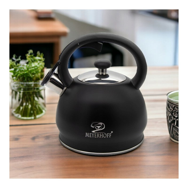 Meyerhoff RVS fluitketel 1,8 liter MH-4046E – Inductie fluitketel – Matzwart – Compact modern design