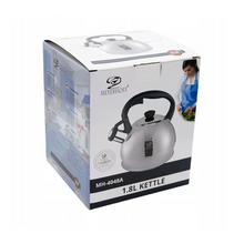 Afbeelding in Gallery-weergave laden, Meyerhoff RVS fluitketel 1,8 liter MH-4048A – Inductie fluitketel – Zilver – Compact en elegant design