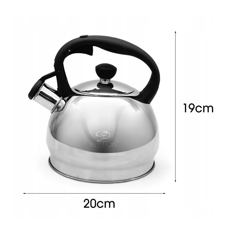 Meyerhoff RVS fluitketel 1,8 liter MH-4048A – Inductie fluitketel – Zilver – Compact en elegant design