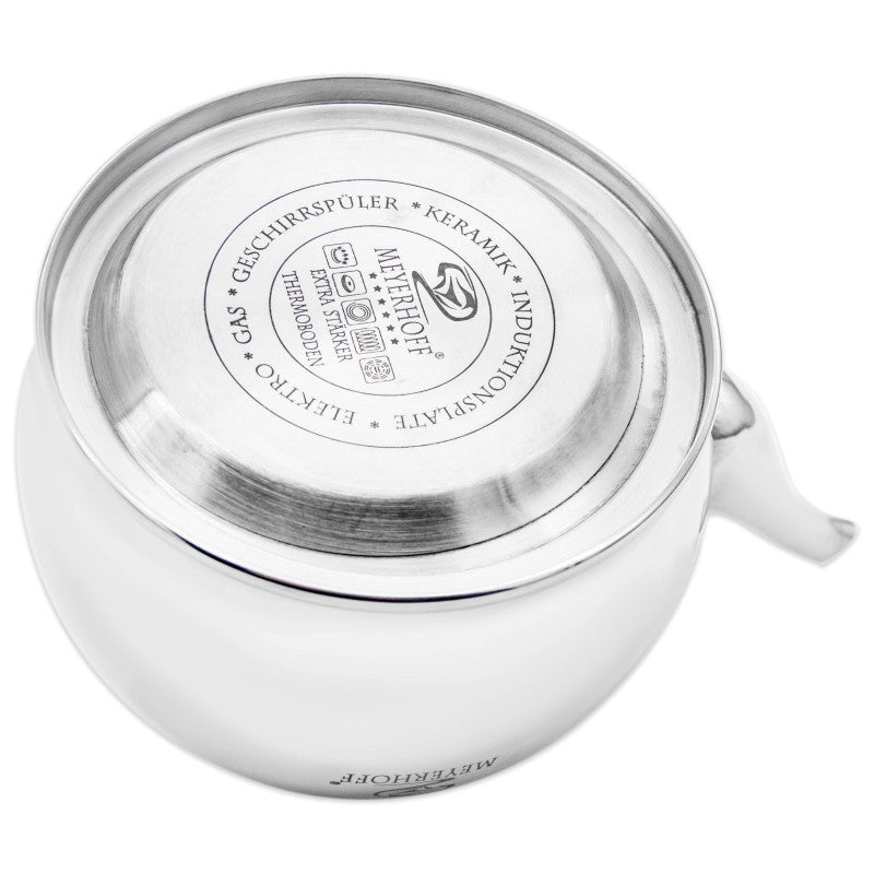 Meyerhoff RVS theeketel 1 liter MH-4327B – Inductie waterketel – Met theezeef – Zilver – Opklapbaar handvat
