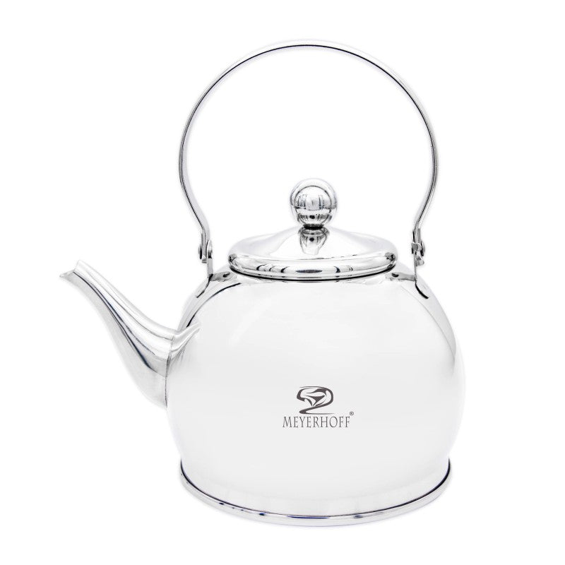 Meyerhoff RVS theeketel 1 liter MH-4327B – Inductie waterketel – Met theezeef – Zilver – Opklapbaar handvat